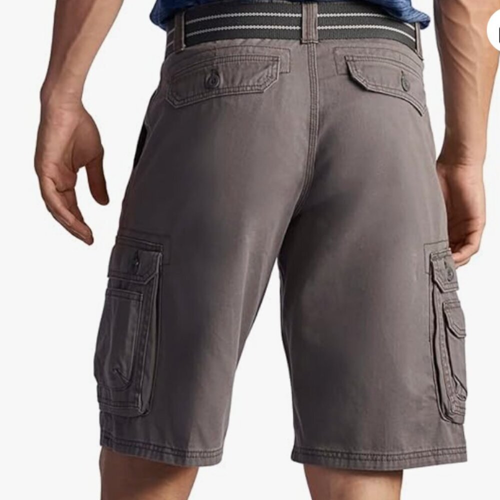 NWT Lee Men's Dungarees New Belted Wyoming Cargo Short, vapor, 29 waist - Picture 3 of 9